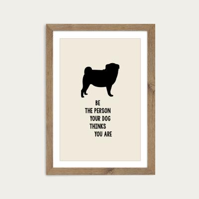 Bombinate.com Be The Person Art Print Oak Frame