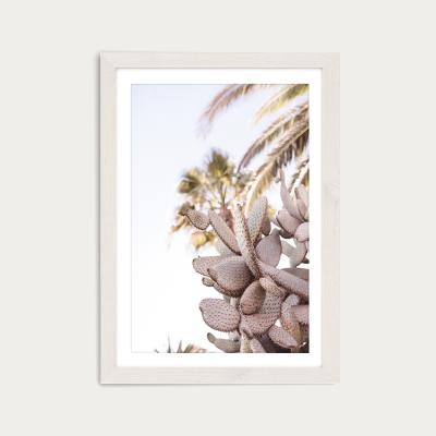 Bombinate.com Cacti II Art Print Oak Frame