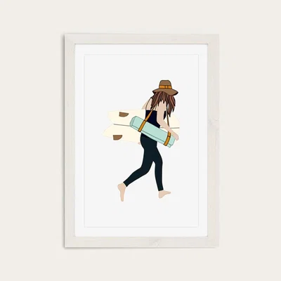 Bombinate.com Yoga Art Print White Frame