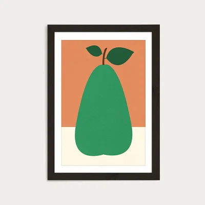 Bombinate.com Pear Art Print Black Frame
