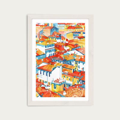 Bombinate.com Verona Ulice Art Print White Frame
