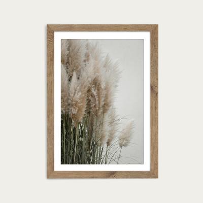 Bombinate.com Pampas Grass Cloudy Heaven Art Print Oak Frame