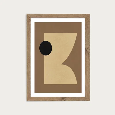 Bombinate.com Forme Art Print Oak Frame