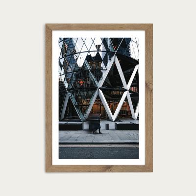 Bombinate.com Blurr Art Print Oak Frame