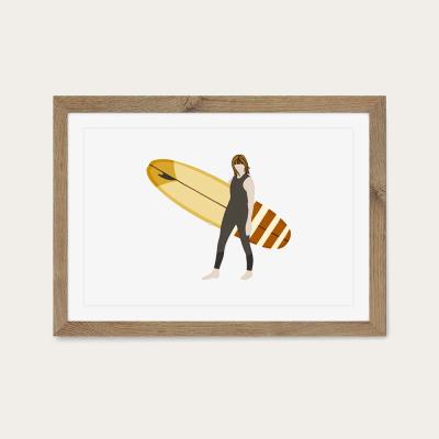 Bombinate.com Caramel Art Print Oak Frame