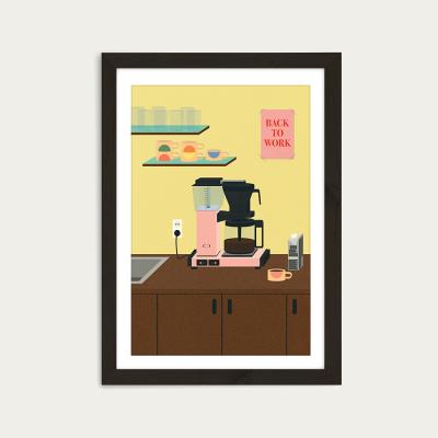 Bombinate.com Back to Work Art Print Black Frame