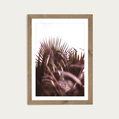 Bombinate.com Moving Palms Art Print Oak Frame