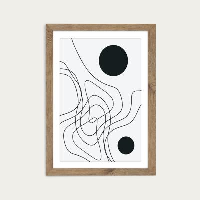 Bombinate.com Molecular Dancers Art Print Oak Frame