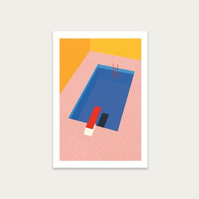 Bombinate.com Backyard Pool Art Print Unframed