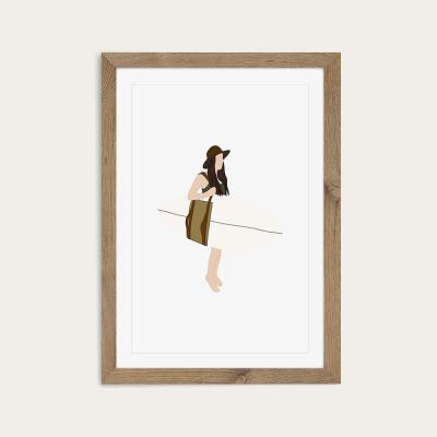 Bombinate.com Traveler Art Print Oak Frame