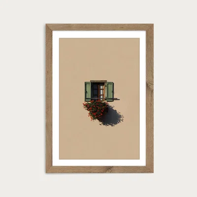 Bombinate.com Local Gardener Art Print Oak Frame