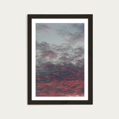 Bombinate.com Cotton Candy Sky Art Print Black Frame