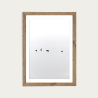 Bombinate.com Floating Between Fog and Sea Art Print Oak Frame