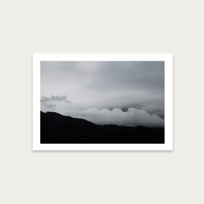 Bombinate.com Black Mountains and White Clouds Art Print Unframed