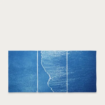 Bombinate.com Calm Costa Rica Shore Handmade Cyanotype Art Print