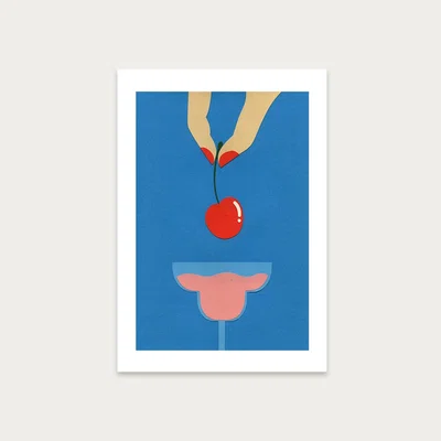 Bombinate.com Cherry Nails II Art Print Unframed