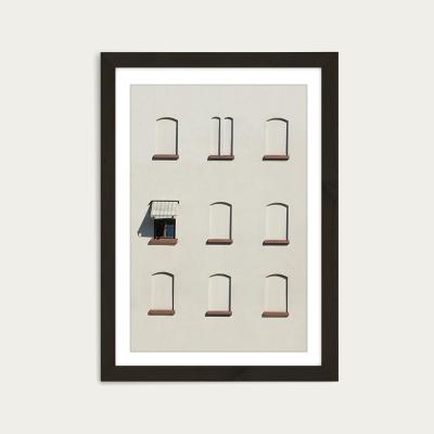 Bombinate.com White Wall Windows Art Print Black Frame