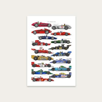 Bombinate.com Unframed F1 Cars Art Print