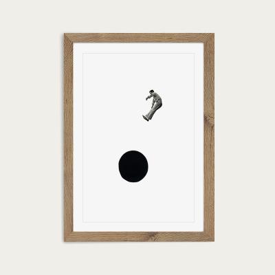 Bombinate.com Into the Abyss Art Print Oak Frame