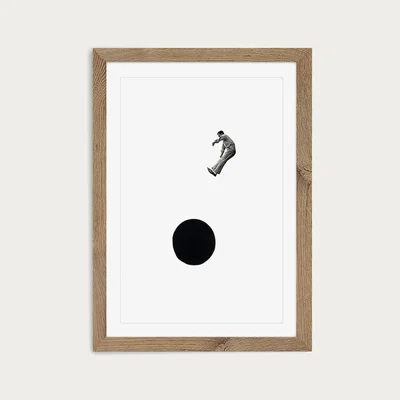Bombinate.com Into the Abyss Art Print Oak Frame
