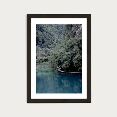 Bombinate.com The Path Under Trees Art Print Black Frame
