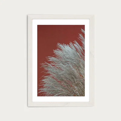 Bombinate.com Grasses In The Wind - Terracotta Art Print White Frame