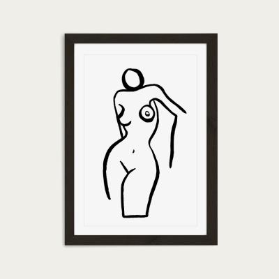 Bombinate.com Nude VIII Art Print Black Frame
