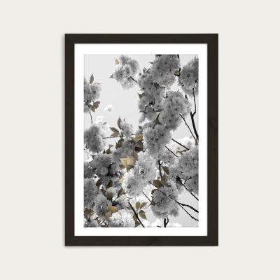 Bombinate.com White Spring Blossoms Art Print Black Frame