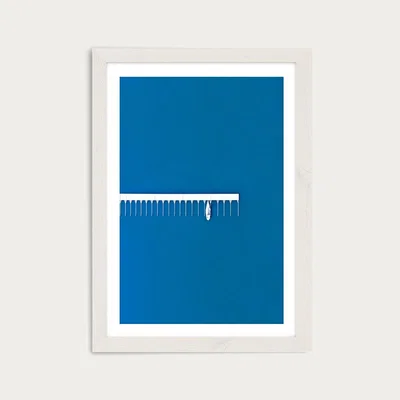 Bombinate.com Single Boat Art Print White Frame
