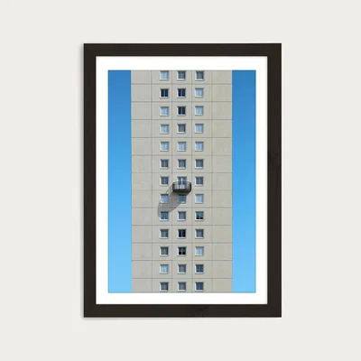 Bombinate.com Tower Shadow Balcony Art Print Black Frame