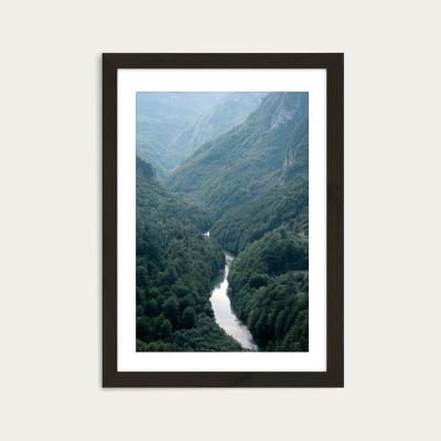 Bombinate.com The River through The Forest Art Print Black Frame