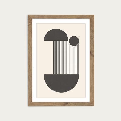 Bombinate.com Block I Art Print Oak Frame
