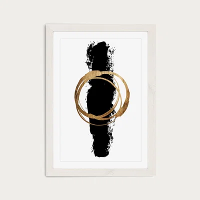 Bombinate.com Circle And Line Art Print White Frame