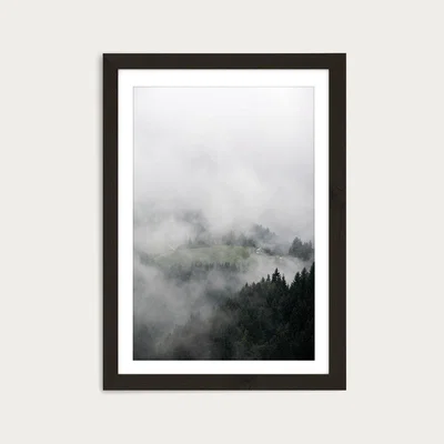 Bombinate.com The House in the Mountains Art Print Black Frame