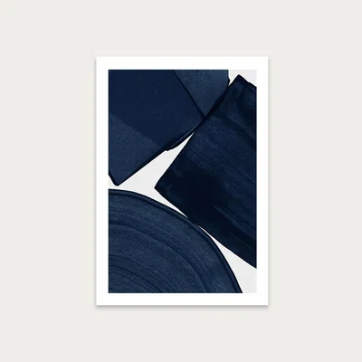 Bombinate.com Minimalist Painting Blue II Art Print Unframed