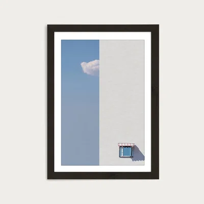 Bombinate.com Half Cloud Art Print Black Frame