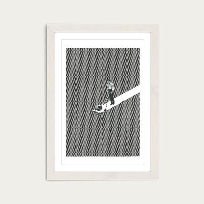Bombinate.com Linescaper 9 Art Print White Frame