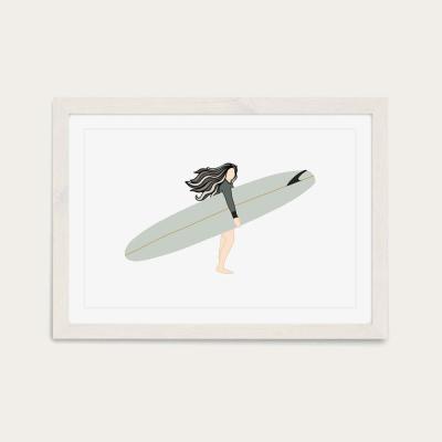 Bombinate.com Sea Child Art Print White Frame