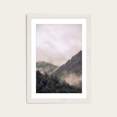 Bombinate.com Misty Moody Woods Art Print White Frame