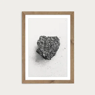 Bombinate.com Volcanic Grey Art Print Oak Frame