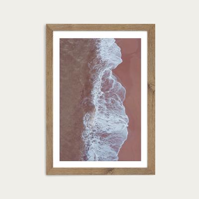 Bombinate.com Blush Beach Art Print Oak Frame