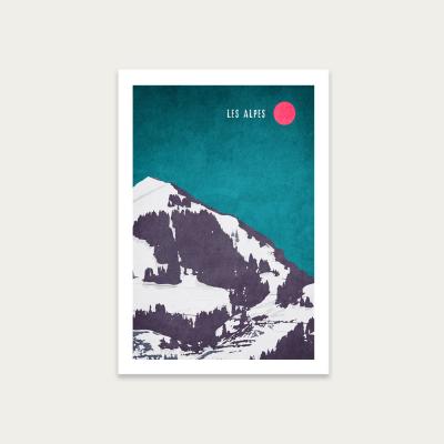 Bombinate.com Les Alpes Art Print Unframed
