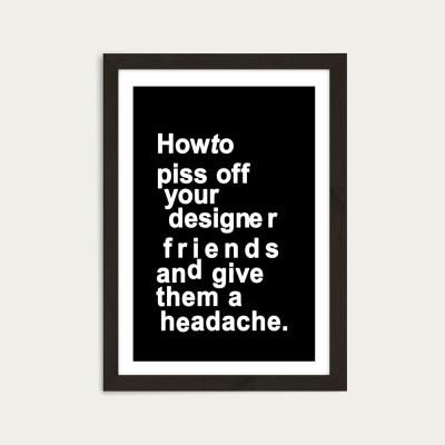 Bombinate.com The Headache Art Print Black Frame