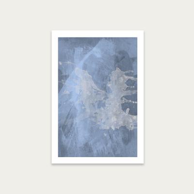 Bombinate.com Flint Abstract Blue Art Print Unframed