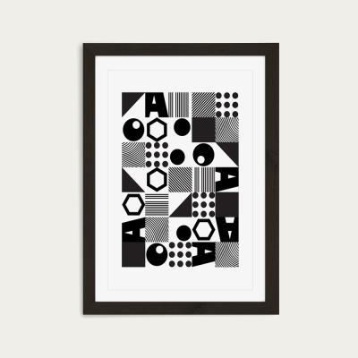 Bombinate.com Black Frame Geometric II Art Print