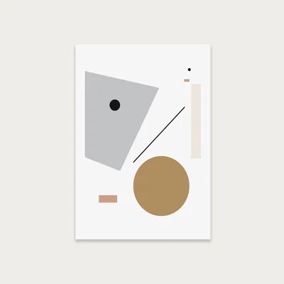 Bombinate.com Minimal Geo 3 Art Print Unframed