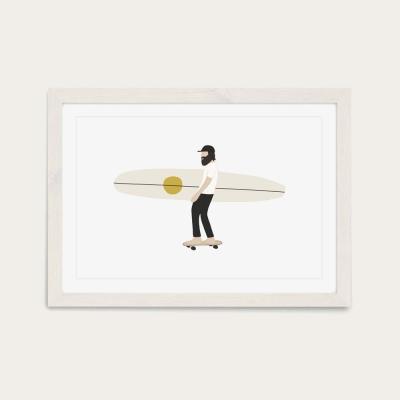 Bombinate.com Keen Art Print White Frame