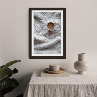 Bombinate.com Beige Cozy Caramel Coffee Dreams Art Print Black Frame
