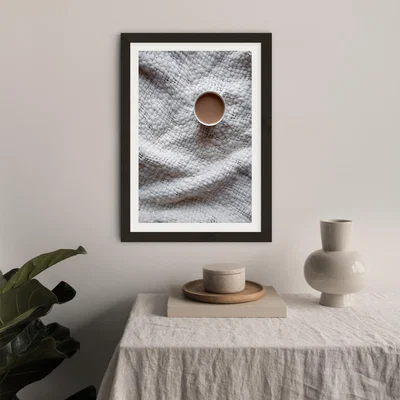 Bombinate.com Beige Cozy Caramel Coffee Dreams Art Print Black Frame