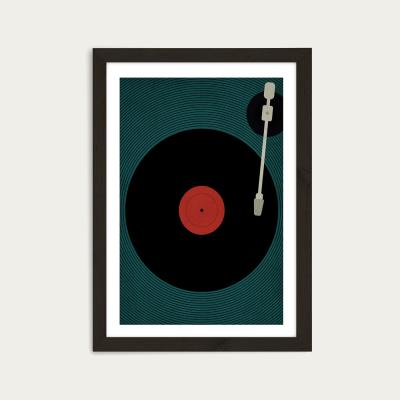 Bombinate.com The Record Art Print Black Frame
